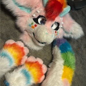 Colorful Furry Costume Set